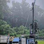 Odwierty pod gruntowe pompy ciepła Lublin – wiertnica w akcji