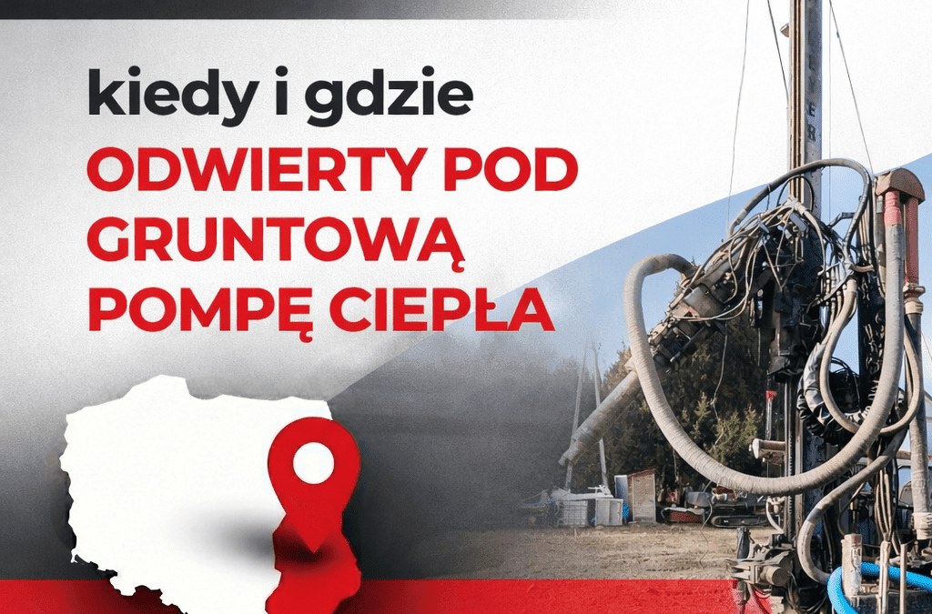 Profesjonalne odwierty pod gruntową pompę ciepła wykonywane maszyną Nordmeyer na terenie województwa lubelskiego.
